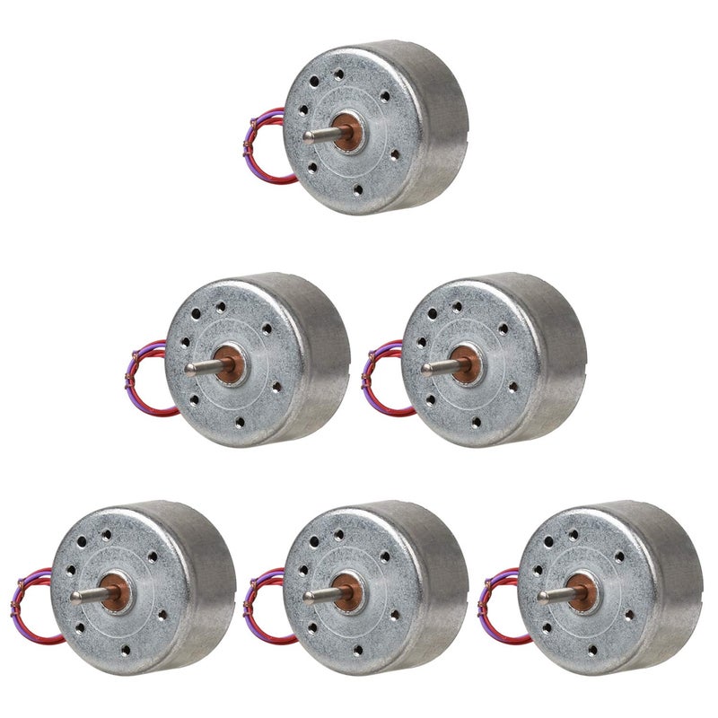 Topoox موتور كهربائي صغير توبوك 6 عبوات DC 3V 1730RPM للألعاب اليدوية ومولدات طاقة الرياح - Image 1